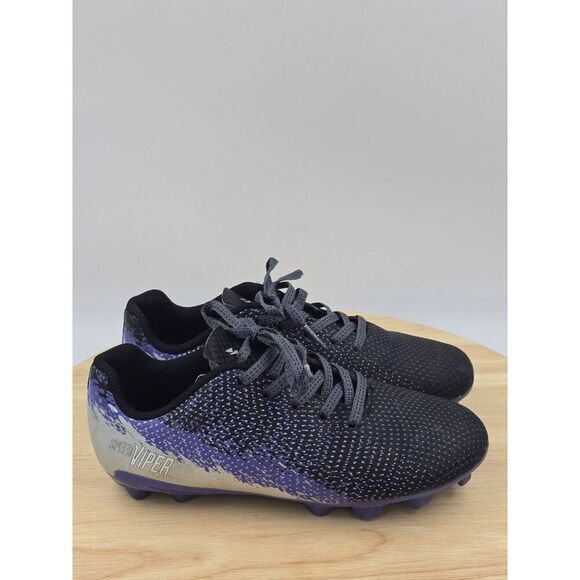 DSG Silver Purple Speed Viper Soccer Cleats Big Kids Girls  Sz 2 - Picture 1 of 8